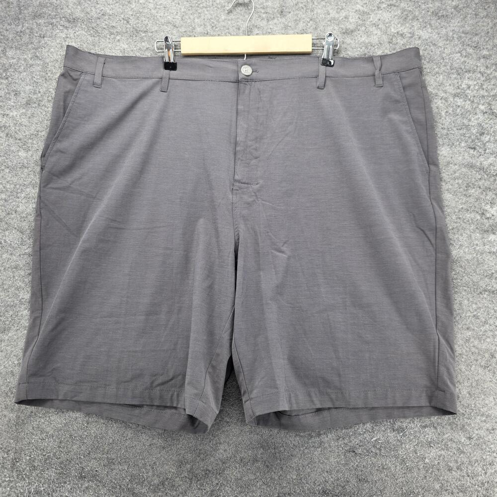 Callaway Shorts Mens 48 Waist Gray Chino Polyester Cotton Spandex 9 Inseam